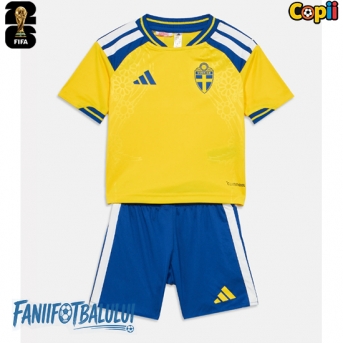 Suedia Echipament de Fotbal Replică Mondial 2026 Copii Acasa (+ Șorturi)